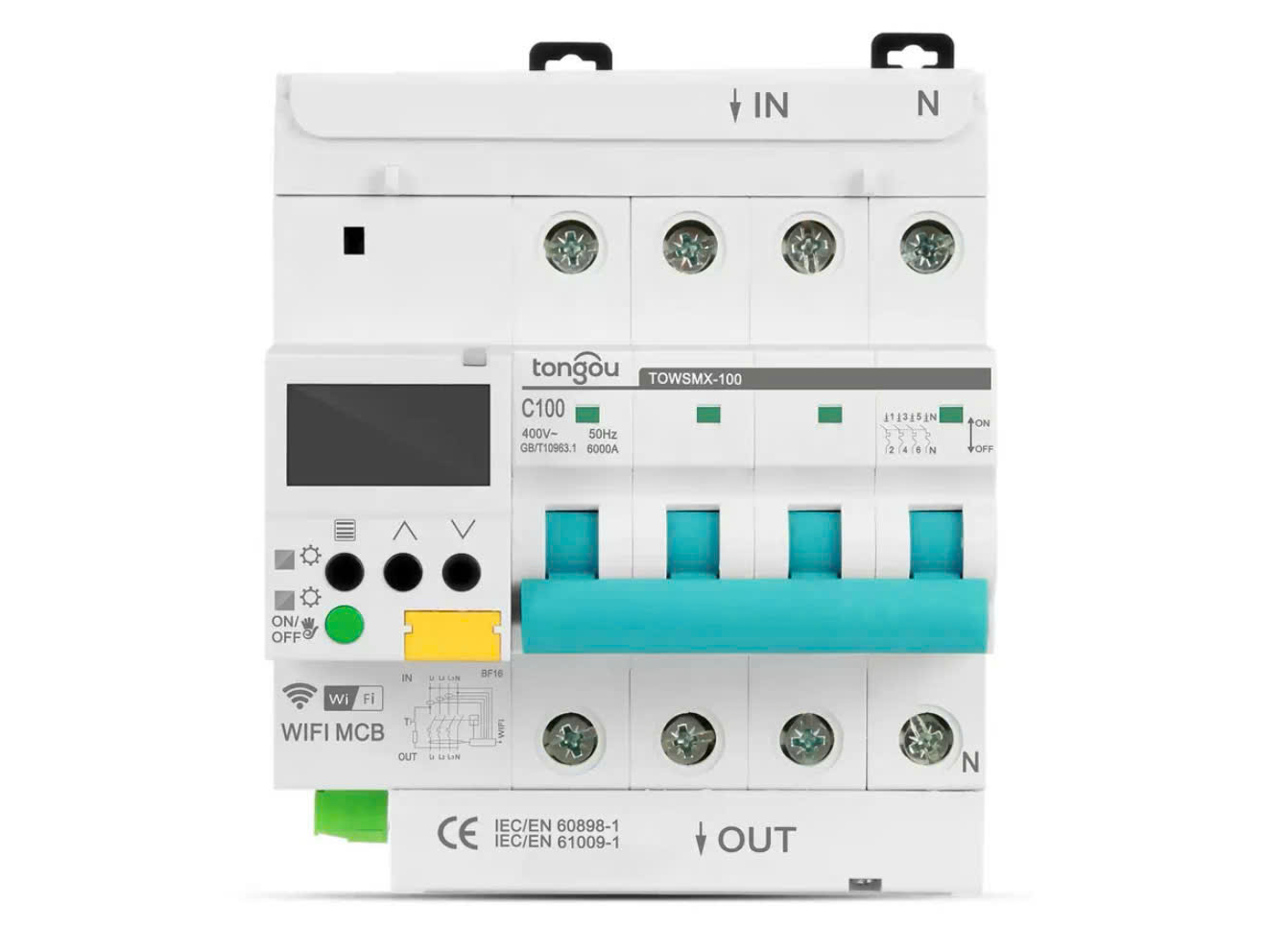 Át điện chống giật cách ly Pmtech 100A3P có WiFi