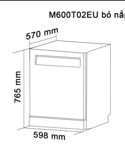 Alternative view of Máy rửa bát Munchen M600T02EU – Sấy độc lập, rửa sạch 16+ bộ