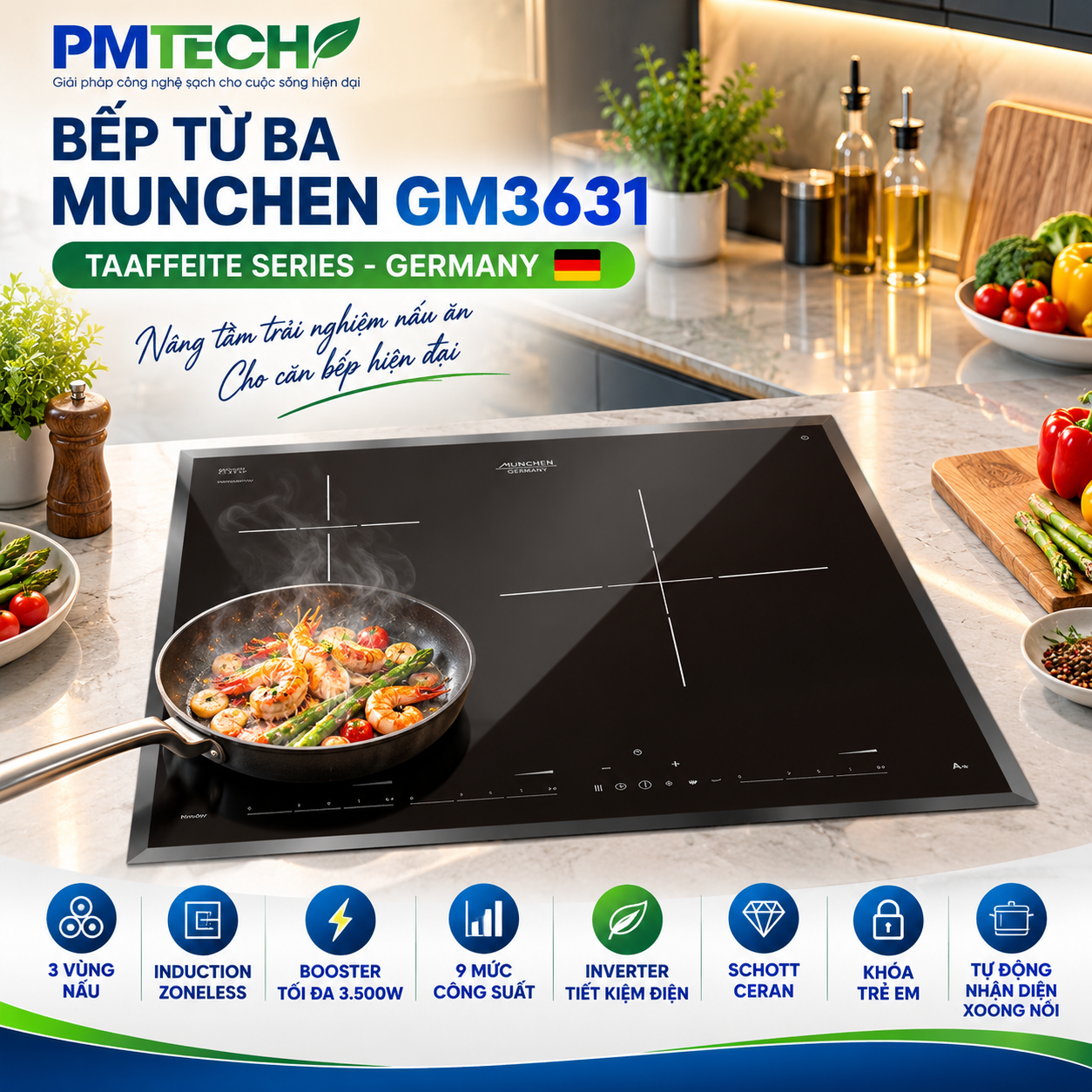 Bếp từ ba Munchen GM3631
