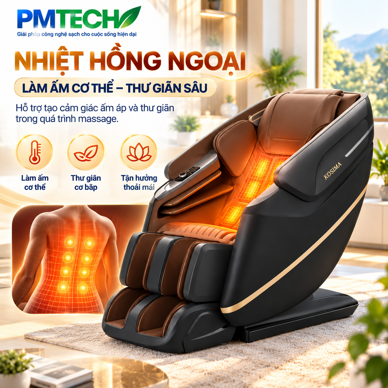 Ghế Massage Kosima Sonic X3000 – Trải nghiệm thư giãn hiện đại tại nhà - Hình ảnh 5
