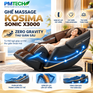 Ghế Massage Kosima Sonic X3000 – Trải nghiệm thư giãn hiện đại tại nhà