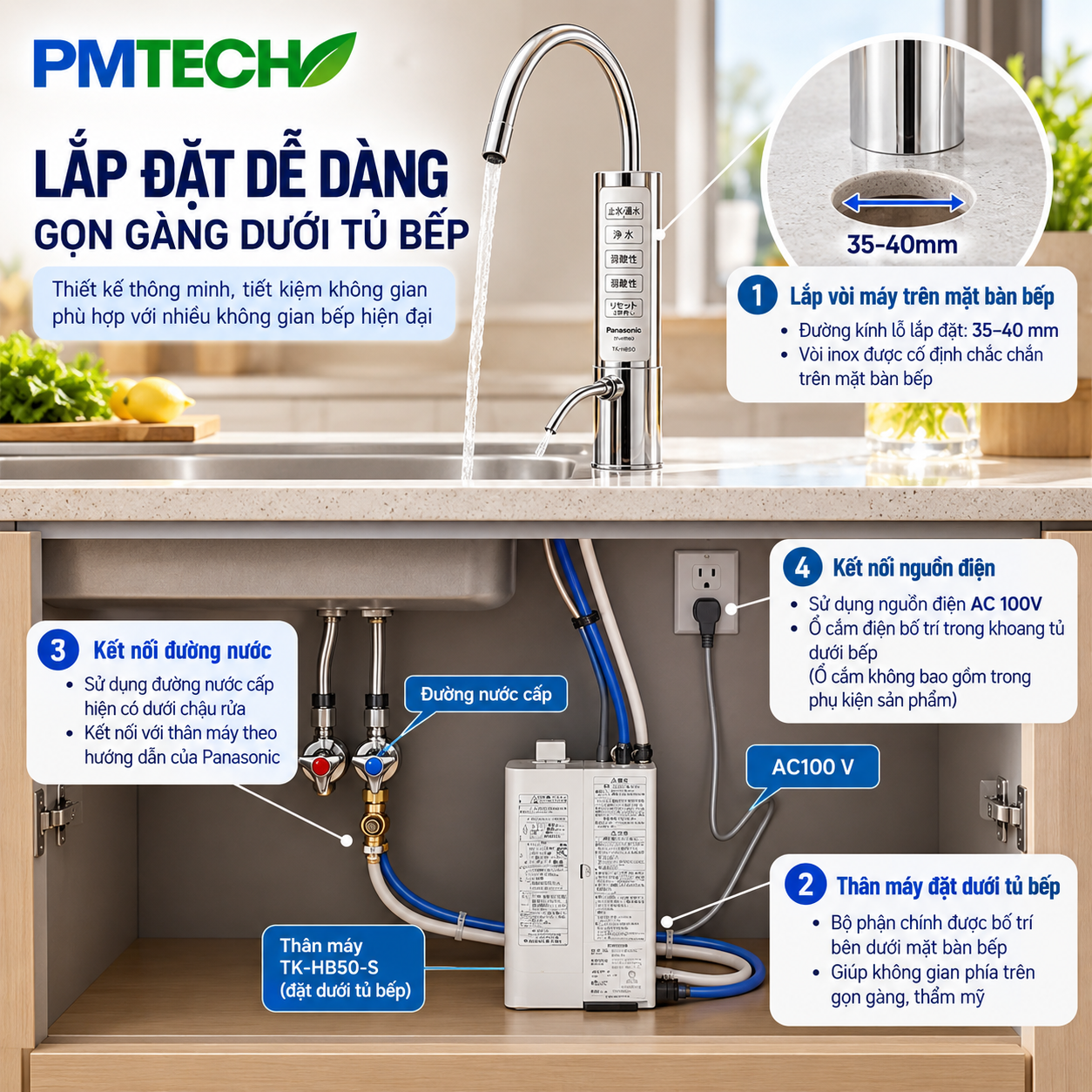 Máy lọc nước ion kiềm Panasonic TK-HB50-S – Công nghệ Nhật Bản - Hình ảnh 3