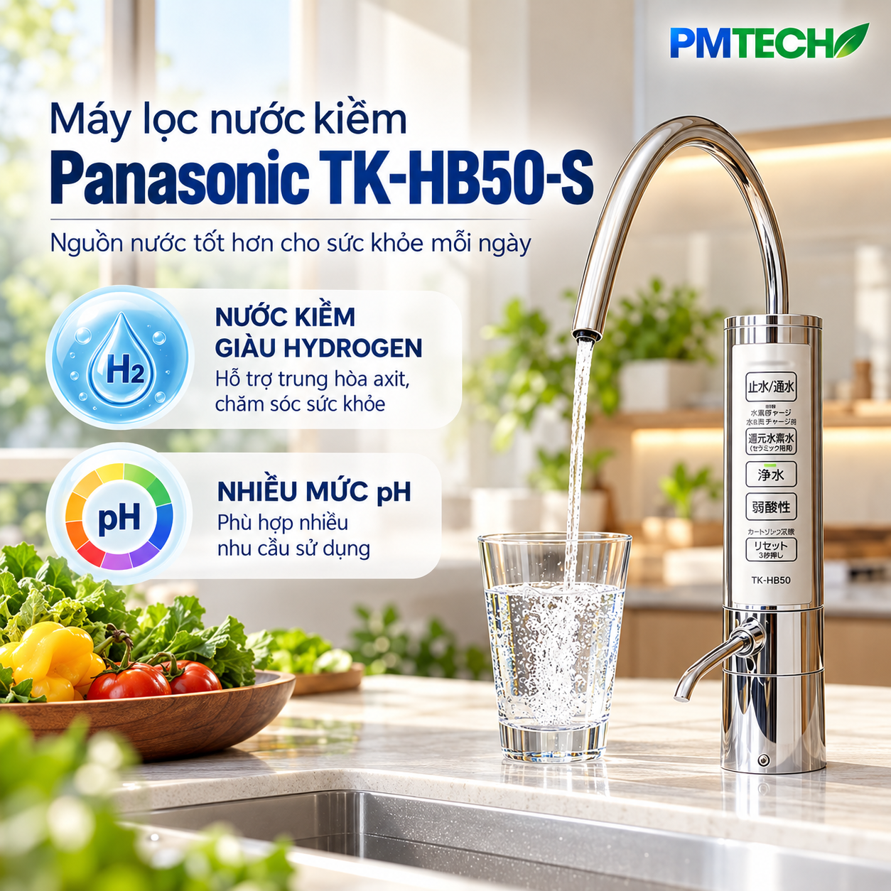Máy lọc nước ion kiềm Panasonic TK-HB50-S – Công nghệ Nhật Bản - Hình ảnh 4