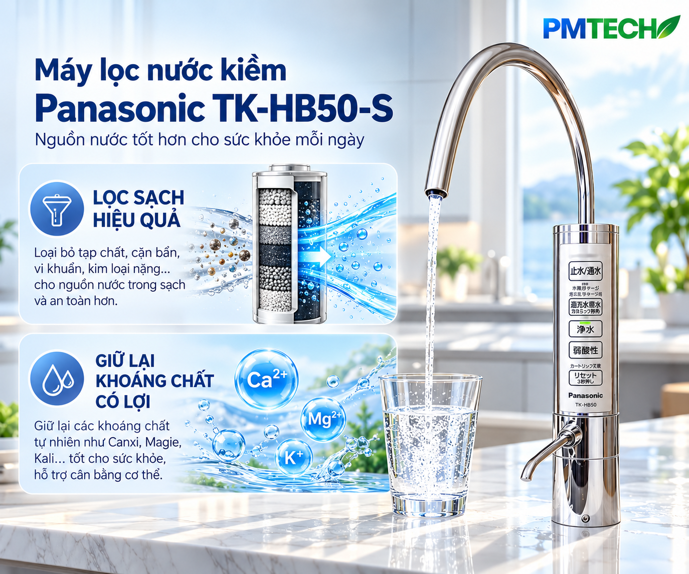 Máy lọc nước ion kiềm Panasonic TK-HB50-S – Công nghệ Nhật Bản - Hình ảnh 5