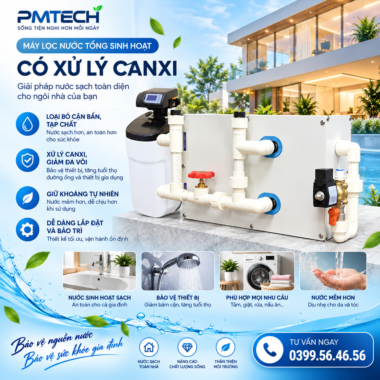 Máy lọc nước tổng sinh hoạt có xử lý canxi F5000PS – Giải pháp lọc nước toàn diện cho gia đình (Sao chép)